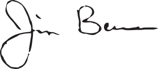 Signature of Jim Bernau, Founder/President